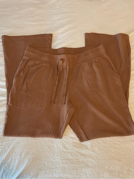 stars above Pants - Stars Above Brown Waffle Knit Flare Sweatpants